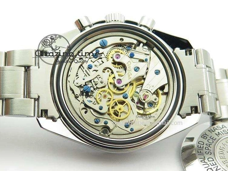 0516 Refined Speedmaster 50th Anniversary Black Dial On SS Bracelet 8232